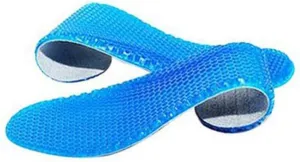 1Pair Blue Silicone Gel Reusable Honeycomb Full Length Non Slip Comfort Sports Insole Air Cushion Damping Shoe Pad Cushion Shoe Inserts for Men Women (Large)