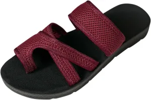 2024 Women's Hollow Mesh Slide Sandals - Comfortable Orthopedic Arch Support Mesh Sandals Slip On Beach Walking Shoes