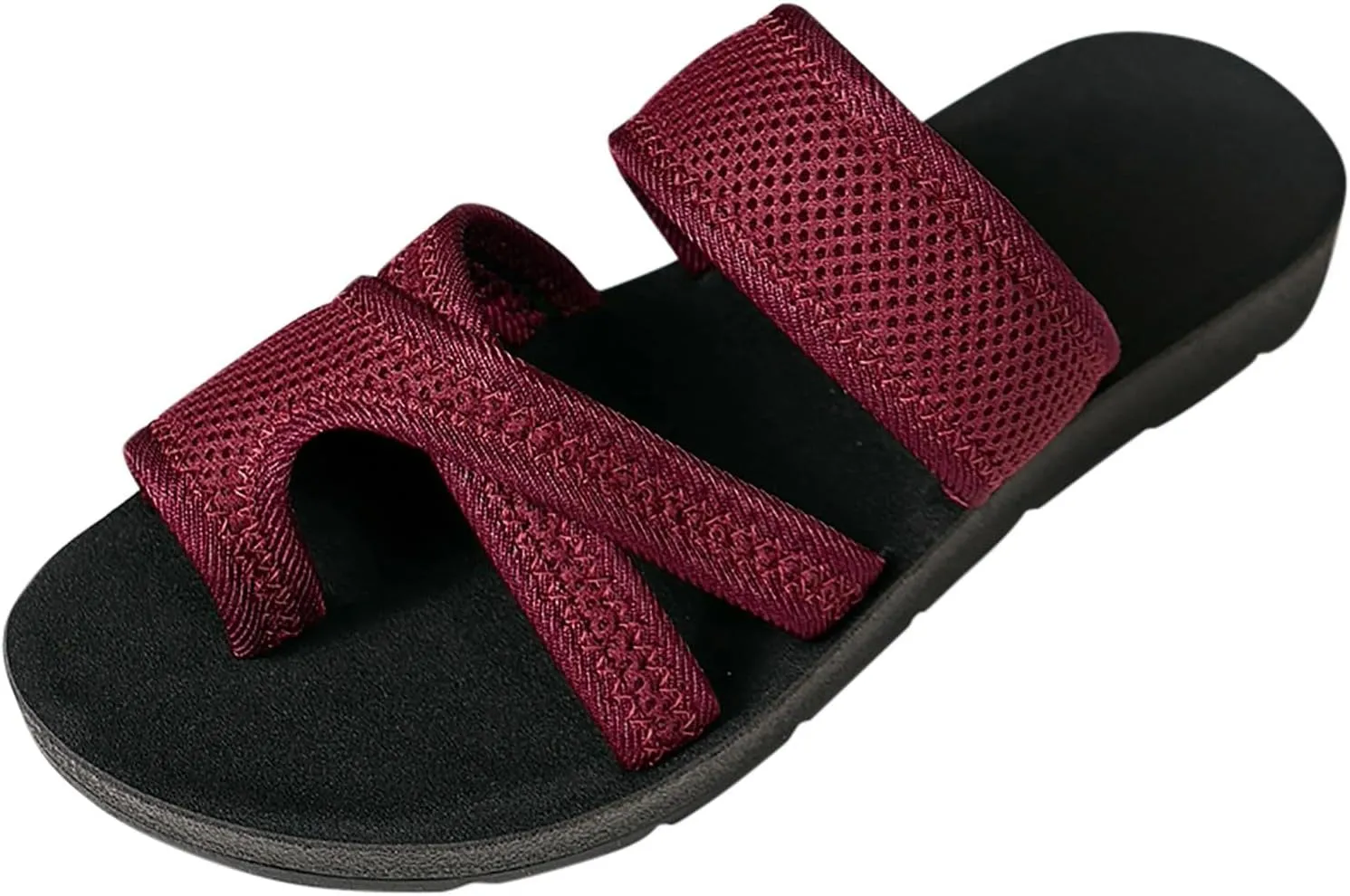 2024 Women's Hollow Mesh Slide Sandals - Comfortable Orthopedic Arch Support Mesh Sandals Slip On Beach Walking Shoes