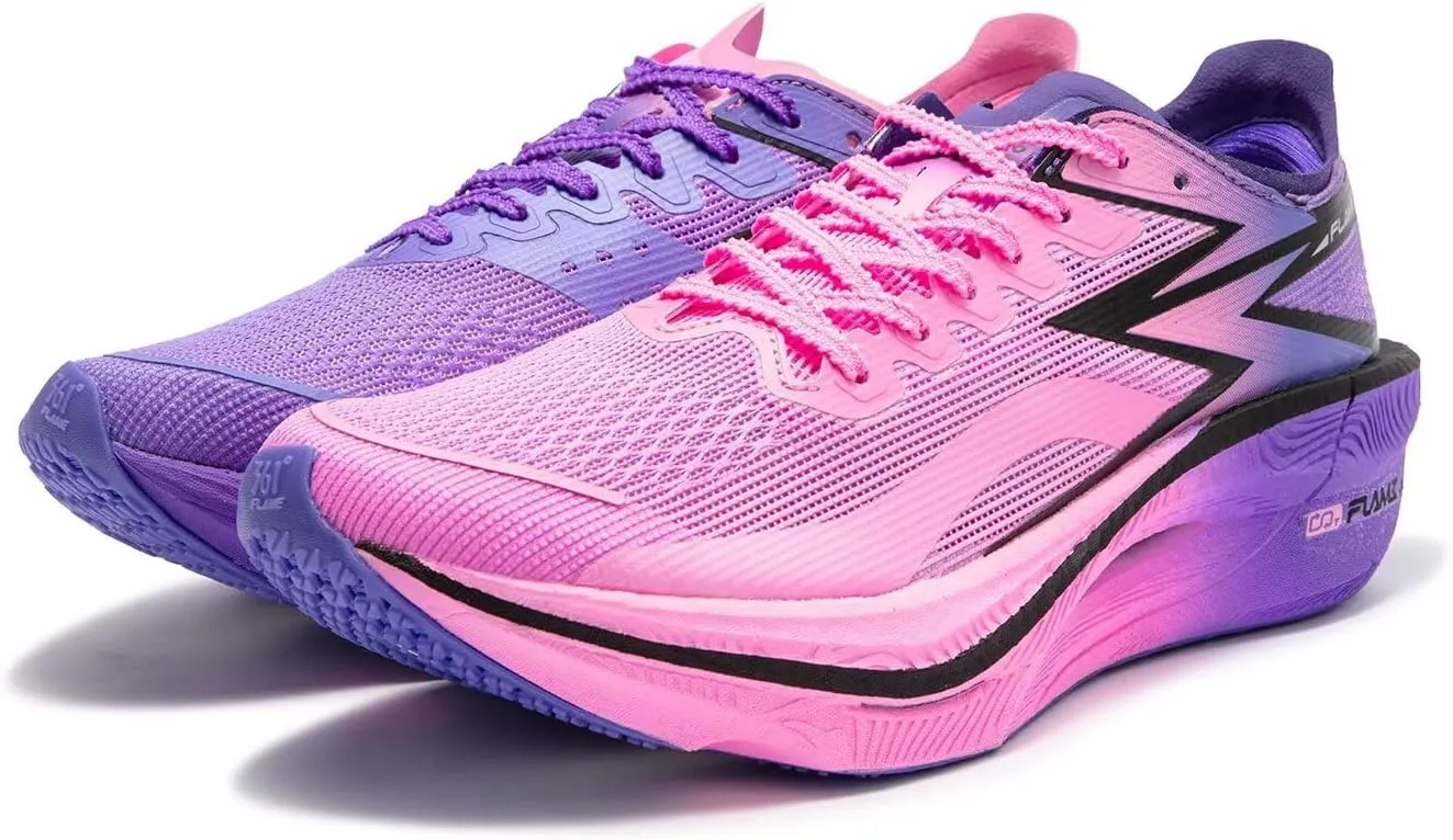 361 Flame 3.0 Running Shoes for Men Wide Foot Sneakers Lightweight, Breathable, Carbon Plate, Non-Slip Marathon Daily Training Shoes