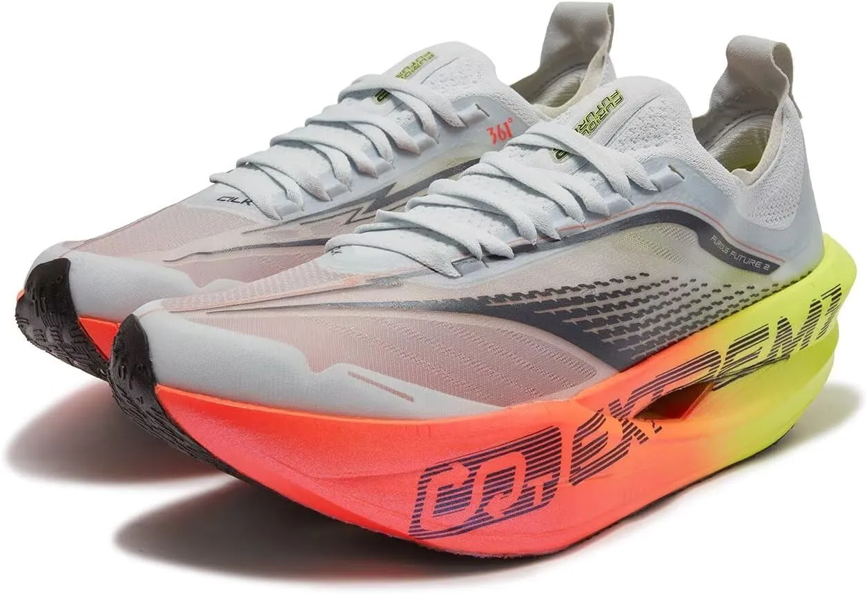 361 Furious Future 2.0 Running Shoes for Men Wide Foot Sneakers Lightweight,Breathable,Cushion,Carbon Plate Running Shoes for Professional Race,Marathon Training Shoes