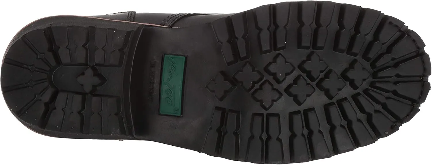 Ad Tec 9in Logger Full Grain Oiled Leather Work Boots for Men - Plain Soft Toe & Shock Absorbing Non Slip Rubber Lug Sole