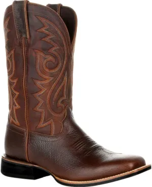 ADMLZQQ Men's Square Toe Cowboy Boot Mid Calf Western Boots Hiking Riding Combat Boots