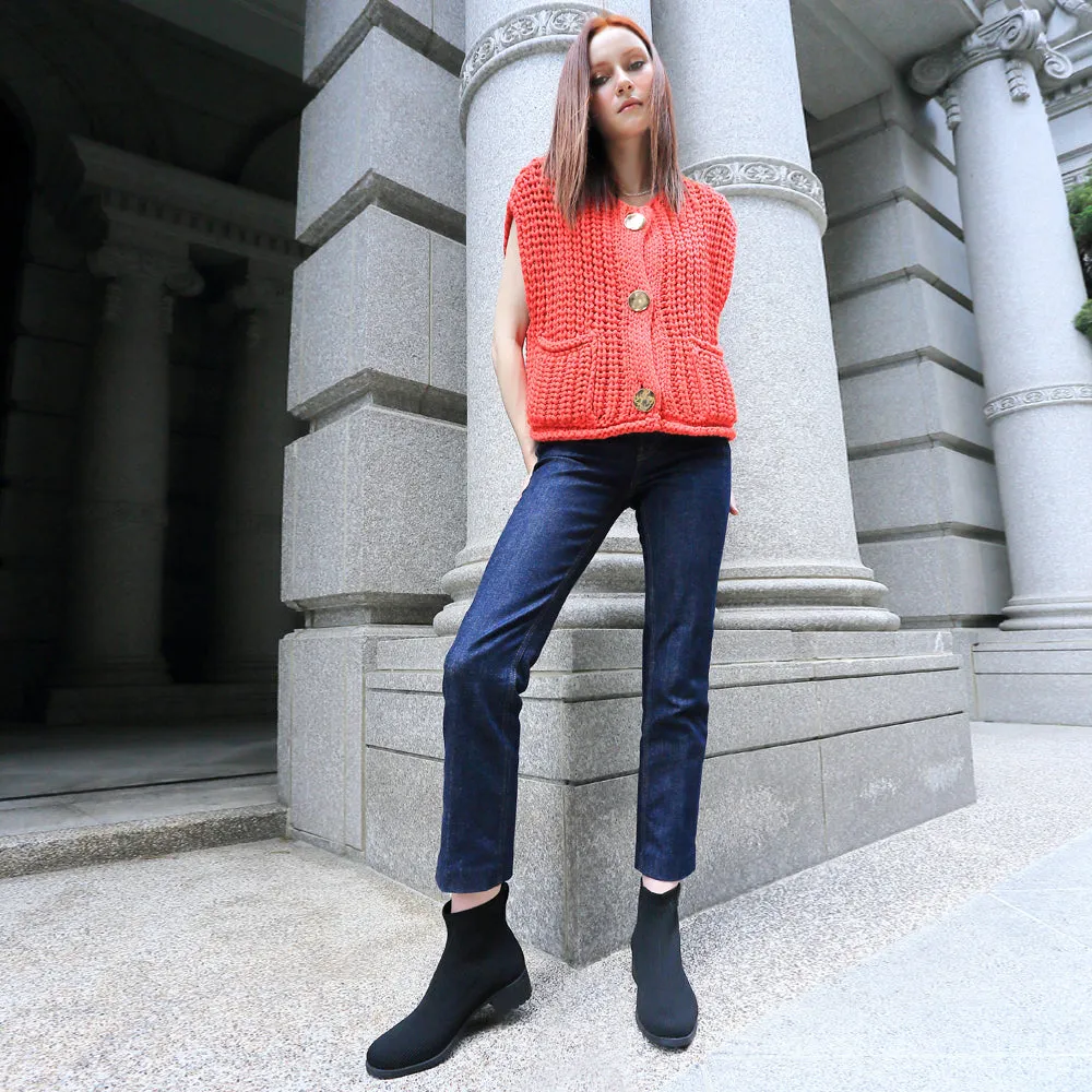 Alba Knit Ankle Boots (Nero)