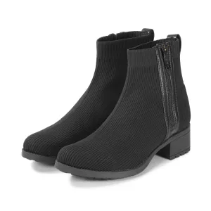 Alba Knit Ankle Boots (Nero)