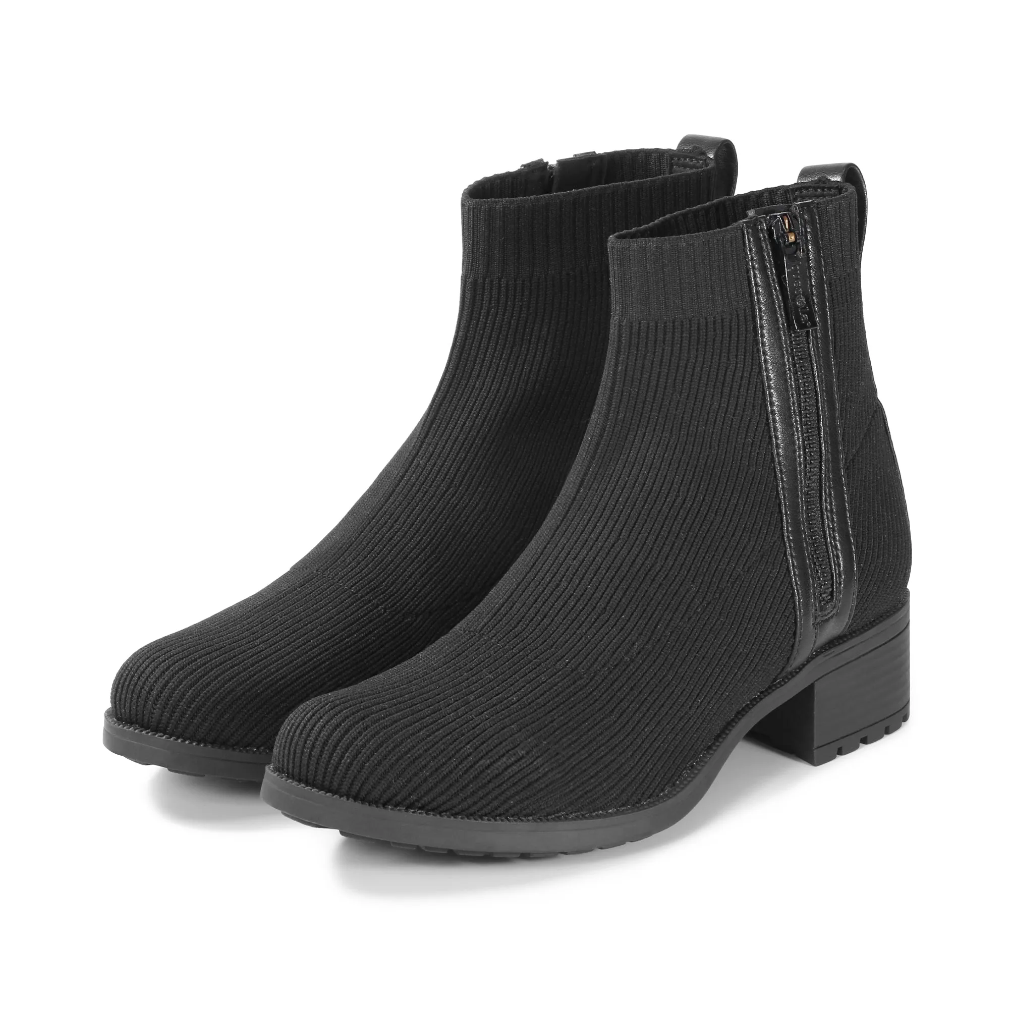 Alba Knit Ankle Boots (Nero)