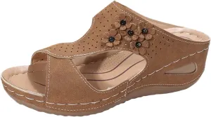 AMDBEL Orthopedic Sandals for Women Arch Support, Sandals Women Comfortable Women Comfortable Sandals Orthotic Walking Sandals Orthopedic Arch Support Sandals Summer Sandals for Women Casual Slides
