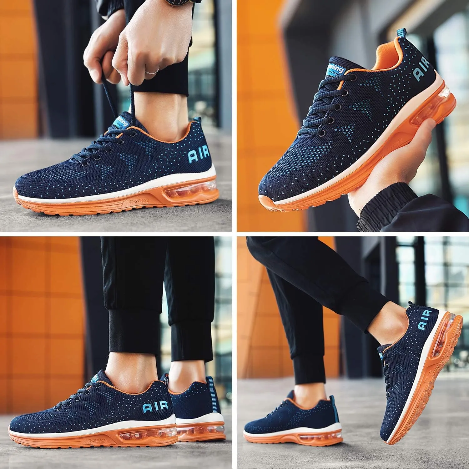 Autper Mens Athletic Running Shoes Sneakers Lightweight Sport Gym Jogging Walking Tennis Sneakers US 6.5-US 12.5