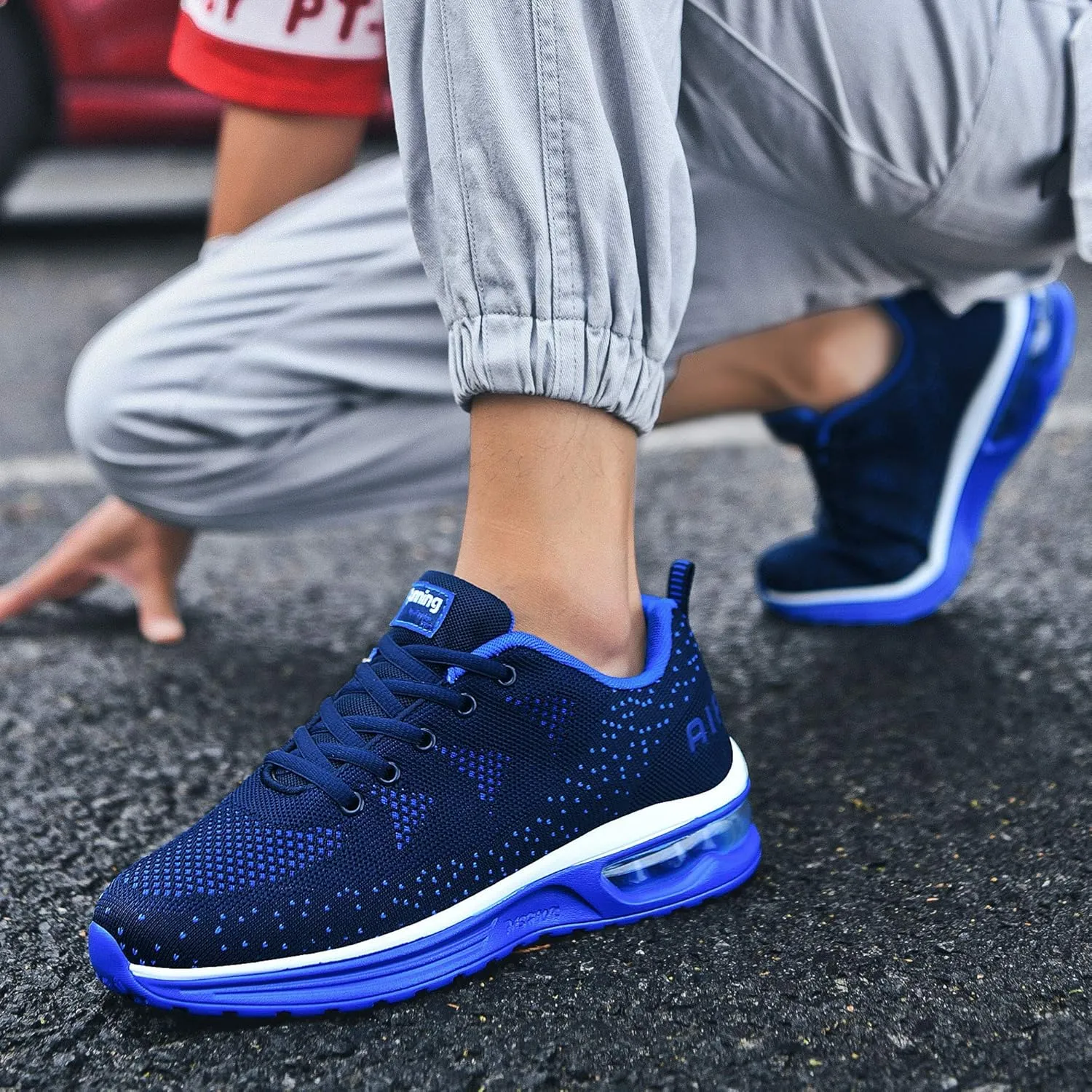 Autper Mens Athletic Running Shoes Sneakers Lightweight Sport Gym Jogging Walking Tennis Sneakers US 6.5-US 12.5