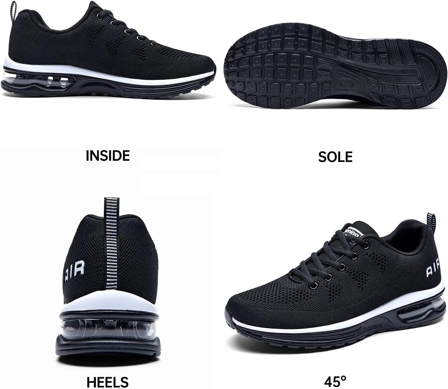 Autper Mens Athletic Running Shoes Sneakers Lightweight Sport Gym Jogging Walking Tennis Sneakers US 6.5-US 12.5