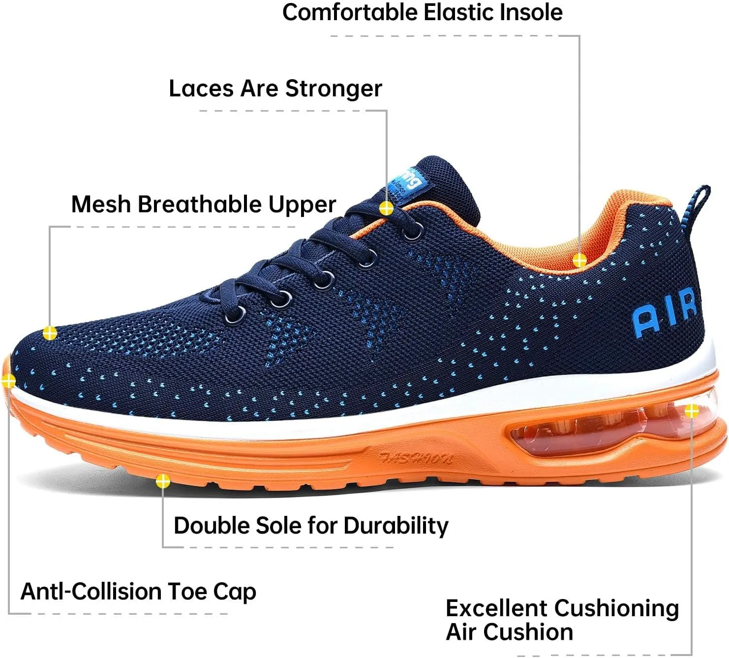 Autper Mens Athletic Running Shoes Sneakers Lightweight Sport Gym Jogging Walking Tennis Sneakers US 6.5-US 12.5