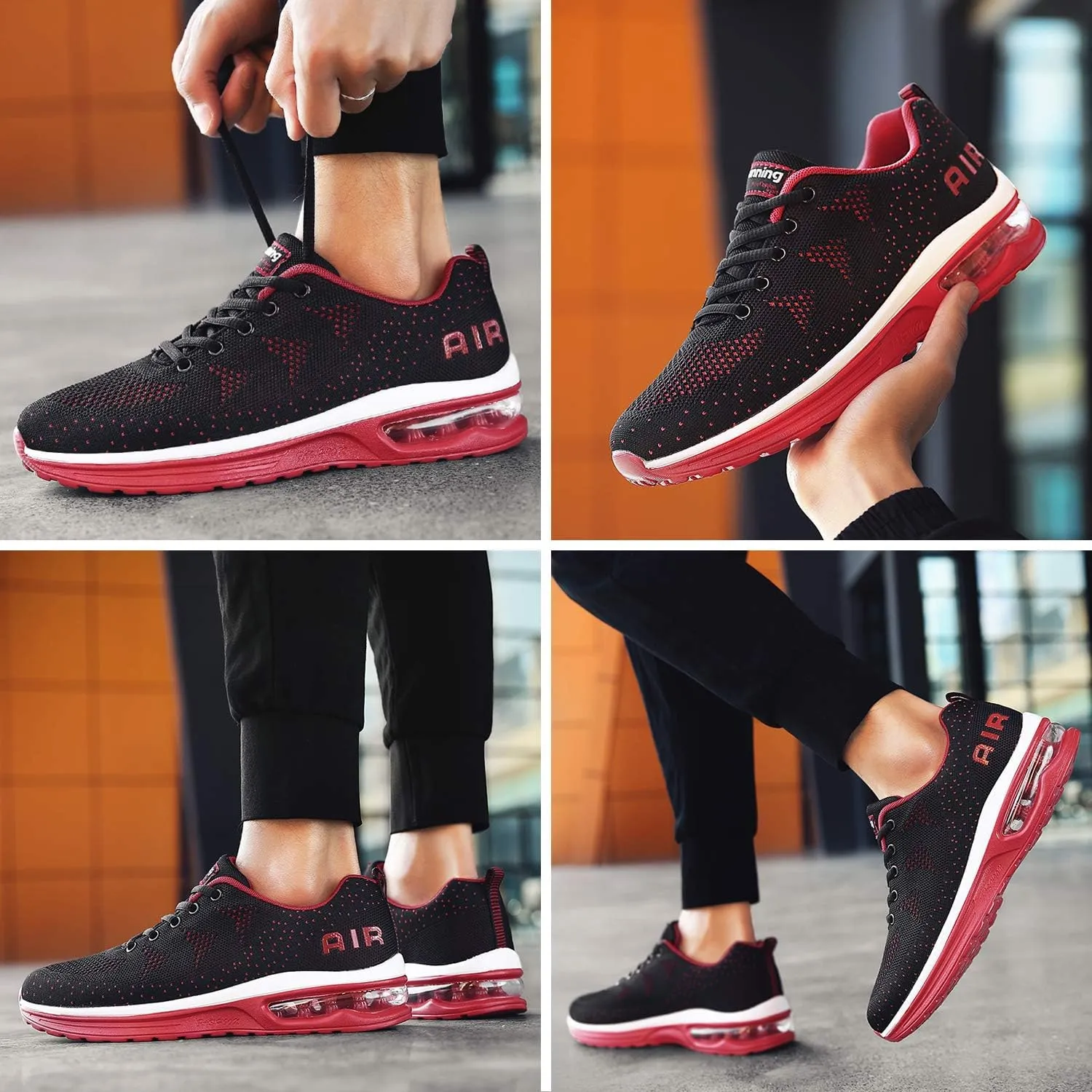 Autper Mens Athletic Running Shoes Sneakers Lightweight Sport Gym Jogging Walking Tennis Sneakers US 6.5-US 12.5
