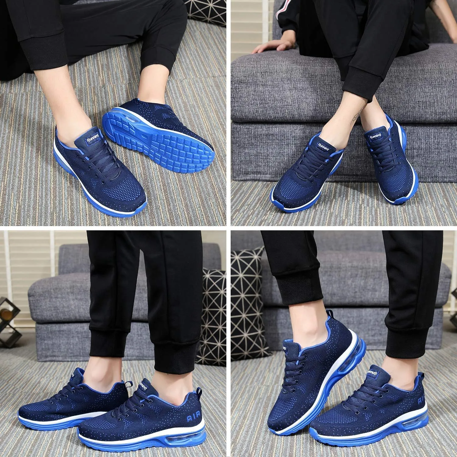 Autper Mens Athletic Running Shoes Sneakers Lightweight Sport Gym Jogging Walking Tennis Sneakers US 6.5-US 12.5