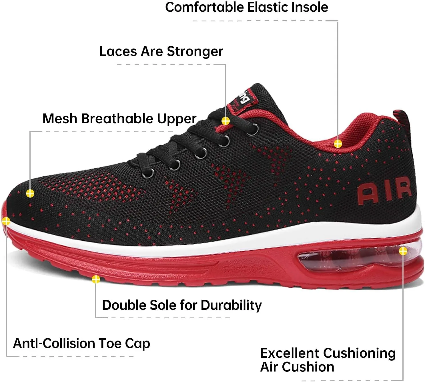 Autper Mens Athletic Running Shoes Sneakers Lightweight Sport Gym Jogging Walking Tennis Sneakers US 6.5-US 12.5
