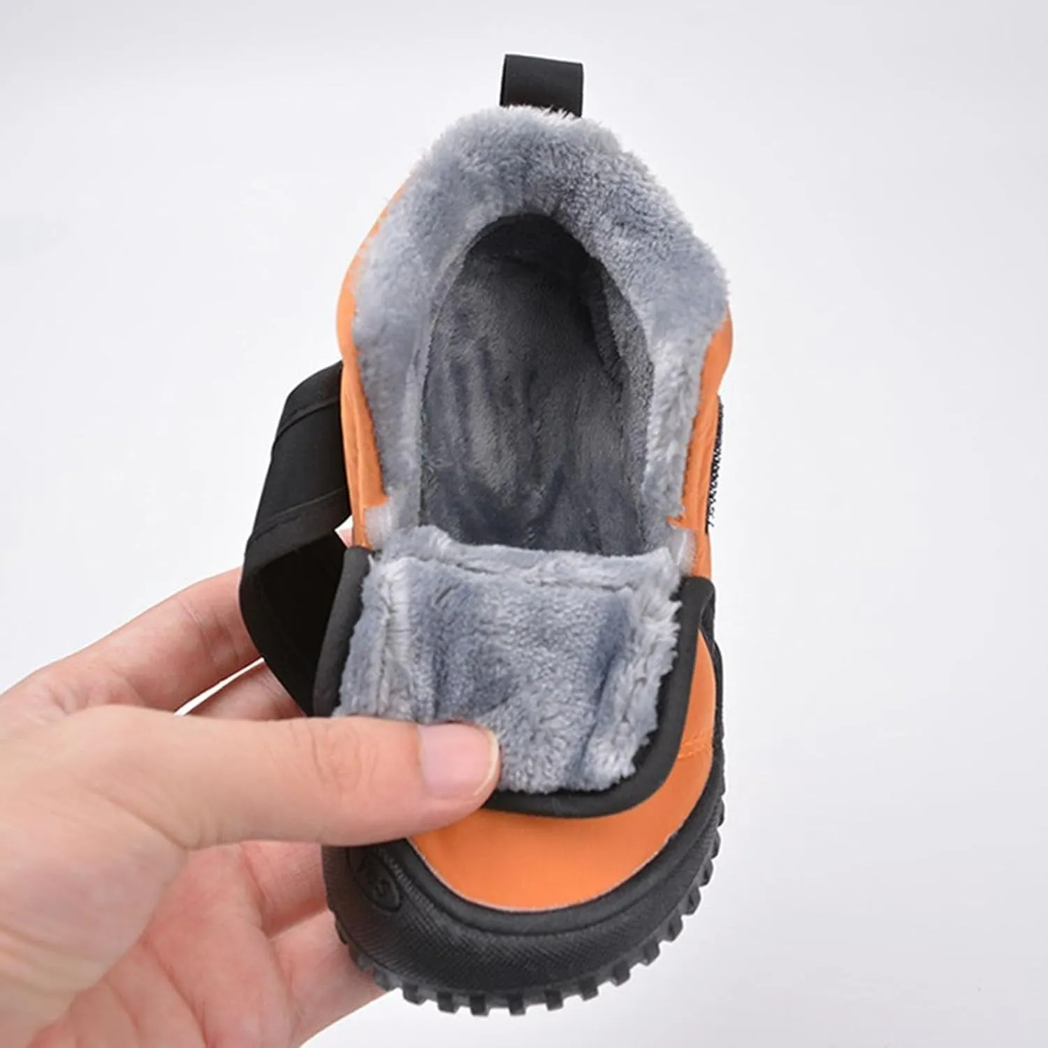 Baby Boys Girls Winter Warm Shoes Cozy Fleece Snow Boots Toddler Non-Slip Walking Shoes Infant Character Boots for Girls