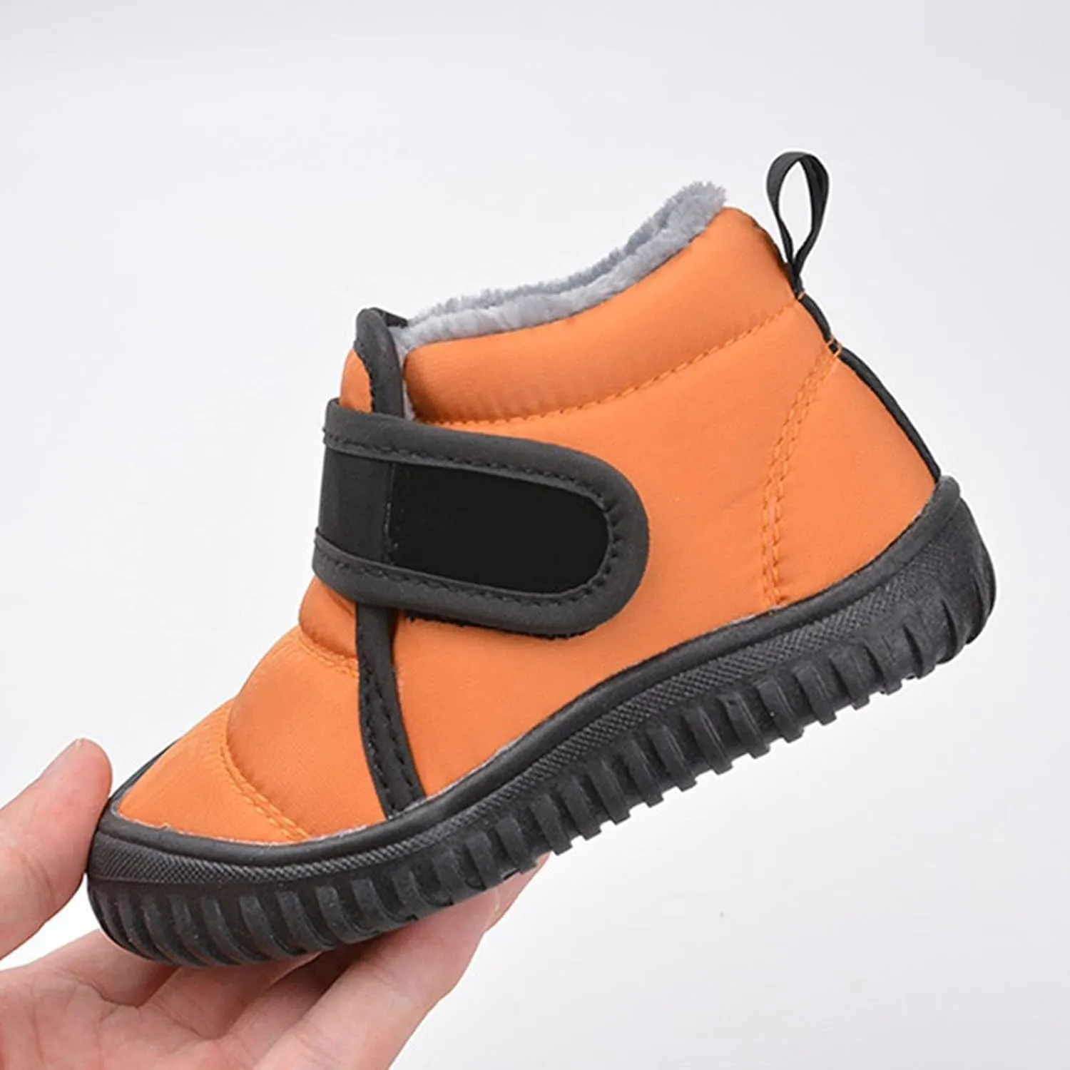 Baby Boys Girls Winter Warm Shoes Cozy Fleece Snow Boots Toddler Non-Slip Walking Shoes Infant Character Boots for Girls