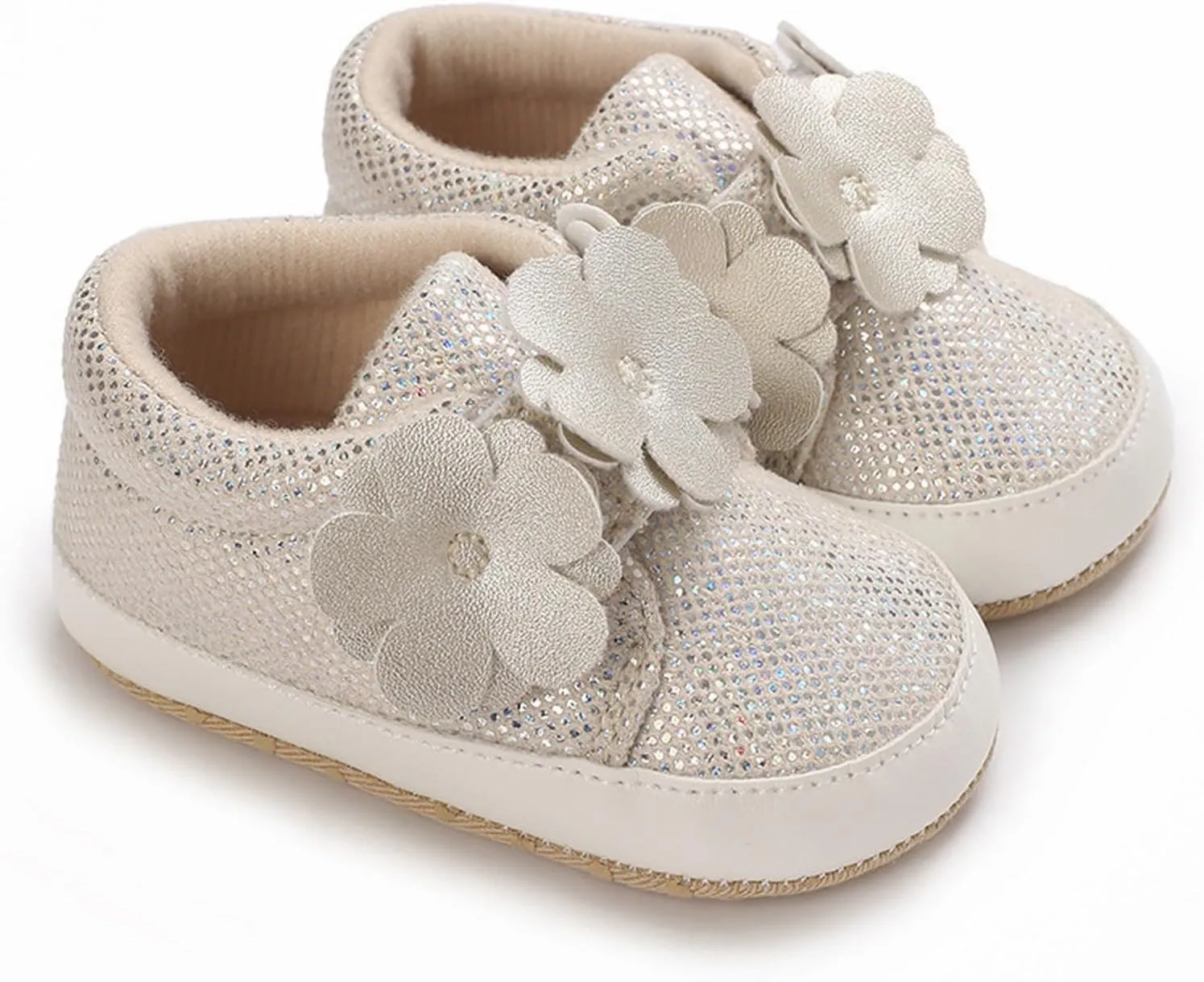 Baby First Walking Shoes Toddler Slip on Shoes Girls Casual Sneakers Glitter Boy Running Tennis Footwear