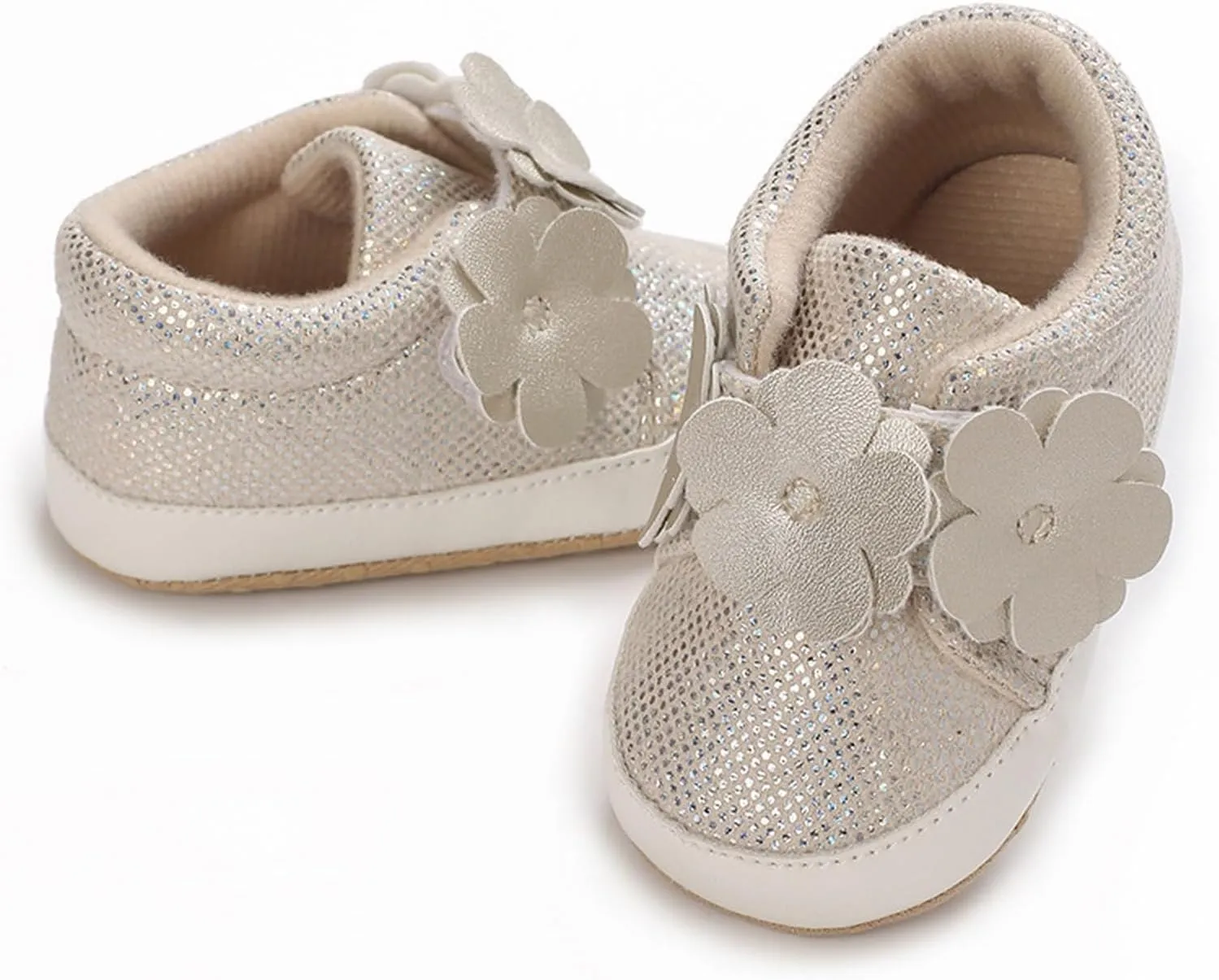 Baby First Walking Shoes Toddler Slip on Shoes Girls Casual Sneakers Glitter Boy Running Tennis Footwear