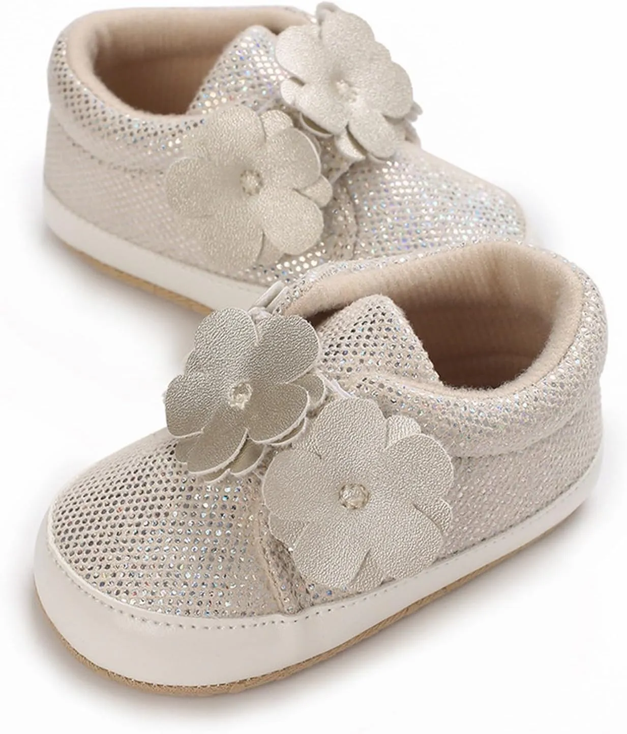Baby First Walking Shoes Toddler Slip on Shoes Girls Casual Sneakers Glitter Boy Running Tennis Footwear