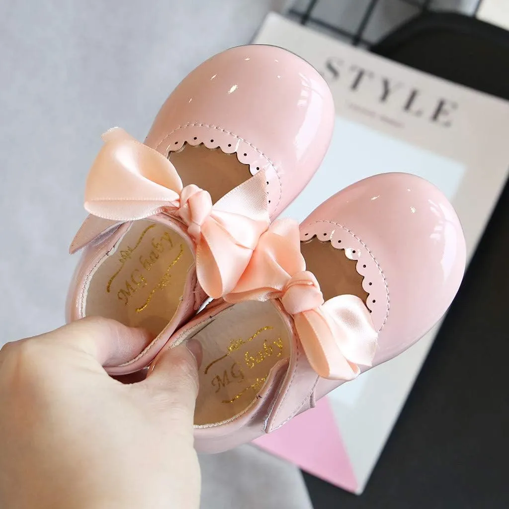 Baby Girl Shoes Leather Toddler Shoes Girls Infant Baby Knot Kids Princess Sandals Baby Shoes Cute
