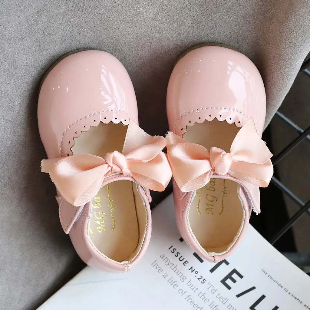 Baby Girl Shoes Leather Toddler Shoes Girls Infant Baby Knot Kids Princess Sandals Baby Shoes Cute