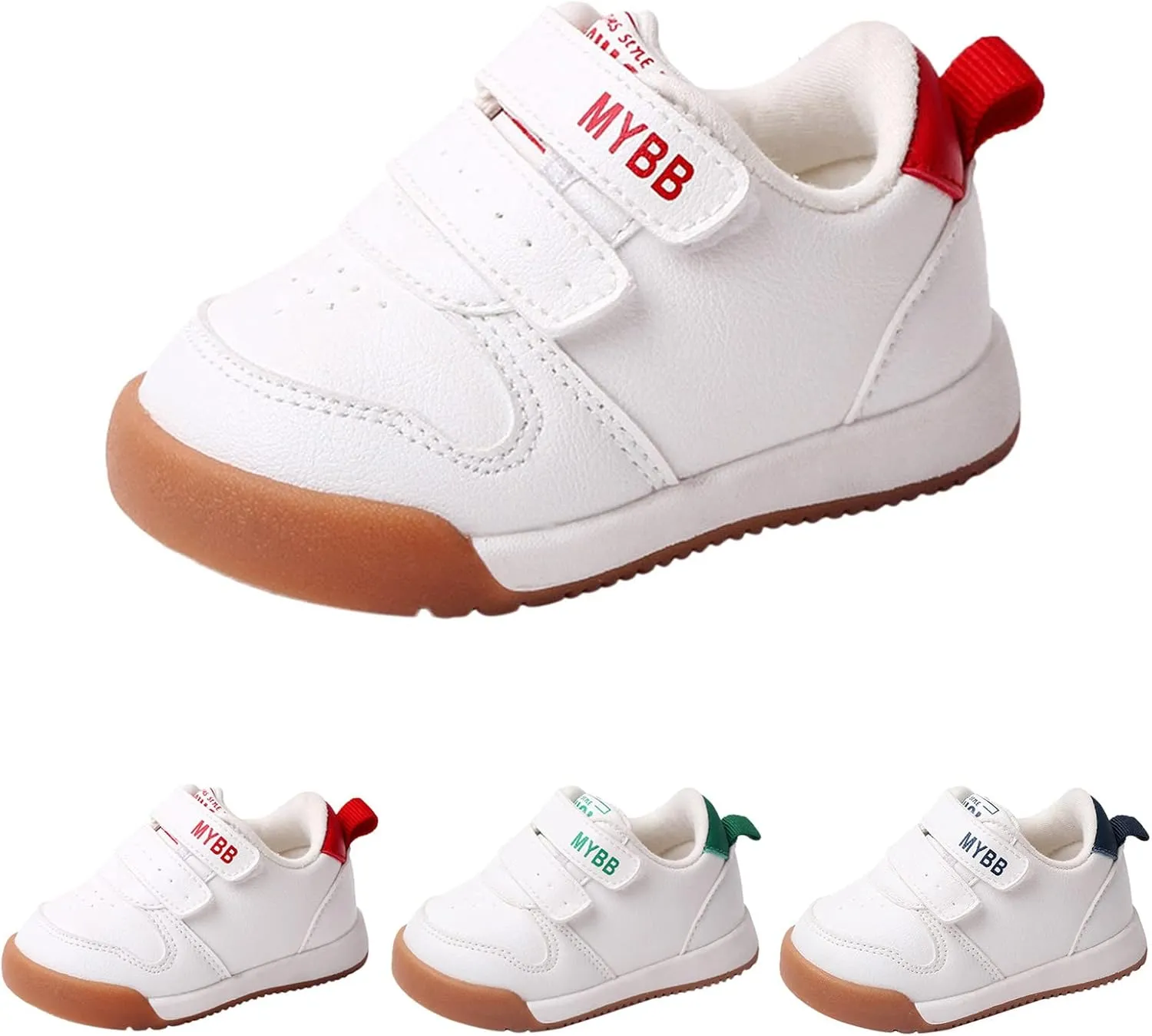 Baby High Top Shoes Infant Boys Girls First Walking Shoes Non-Slip Pu Leather Sneakers Crib Shoes Newborn Loafer Flats