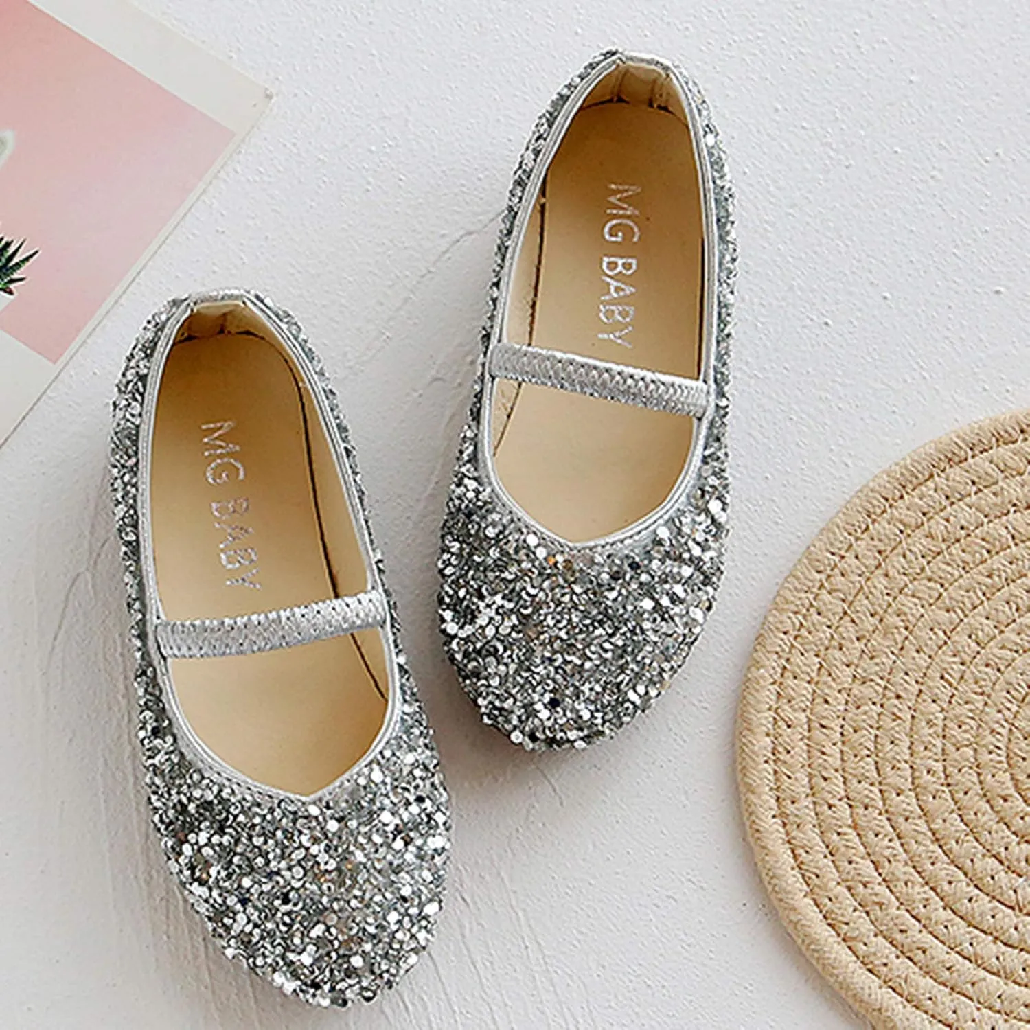 Baby Shoes Baby Sequined Shoes Dance Children Bottom Girls Princess Leather Soft Shoes Baby Shoes Cute