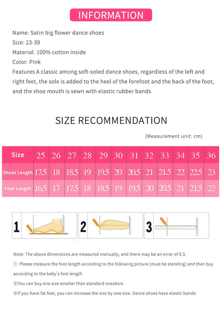 Ballet Shoes Stain Flower Indoor Soft Sole Exercise Shoes