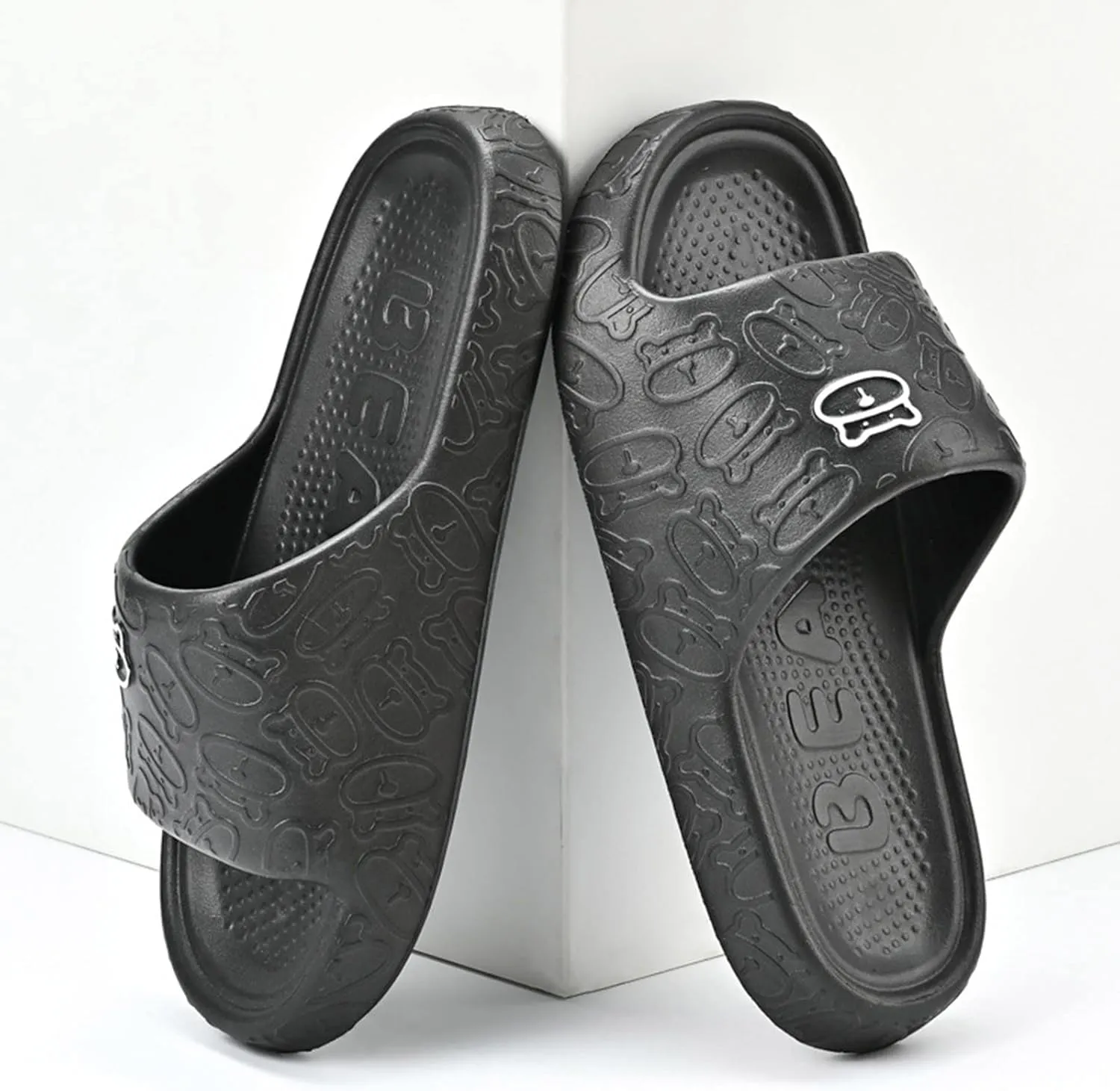 Bathroom Slippers Men's Athletic Outdoor Sandals Slides Shower Shoes for Living Room Pool Beach Spa Public Showers