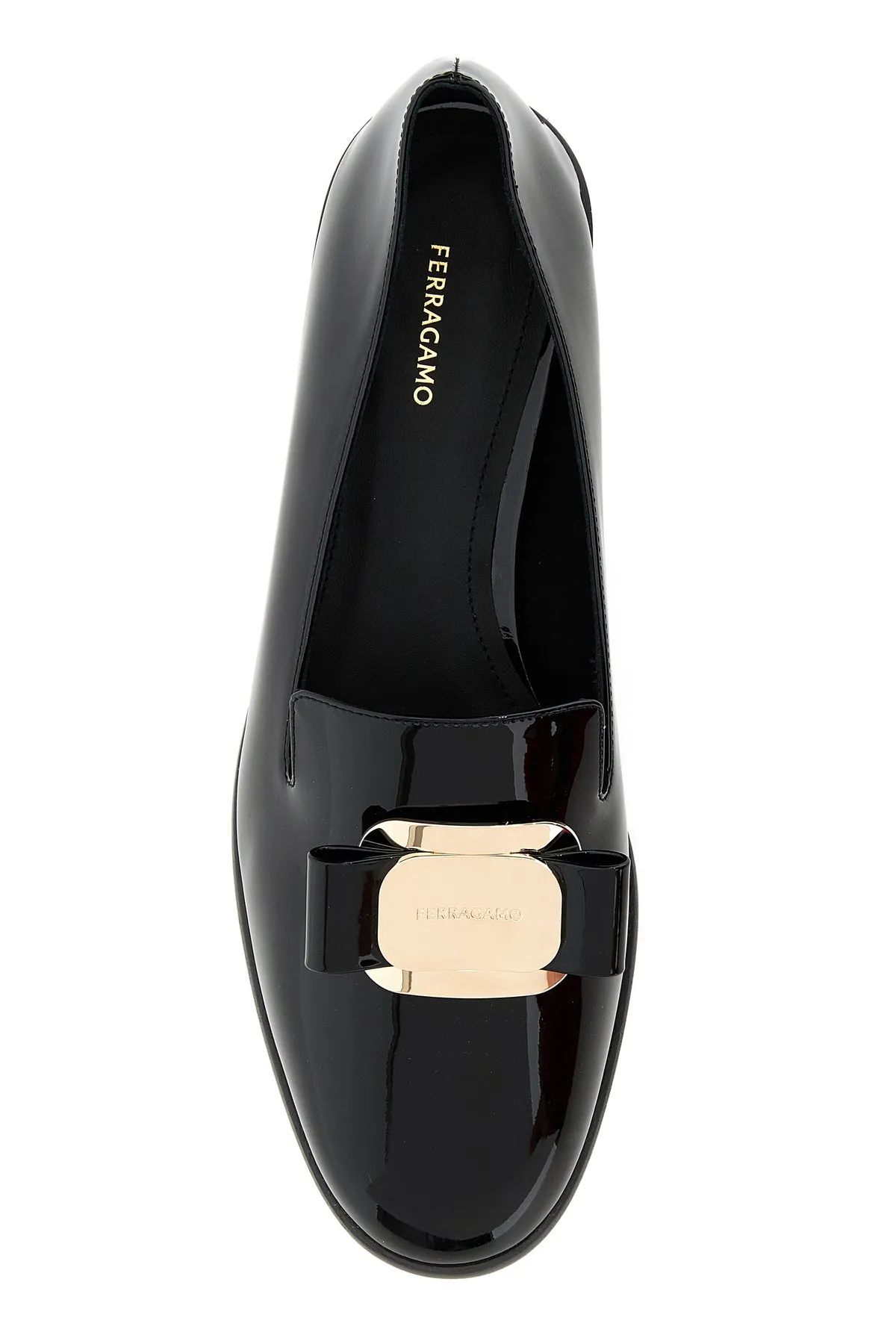 Black leather Zamira loafers