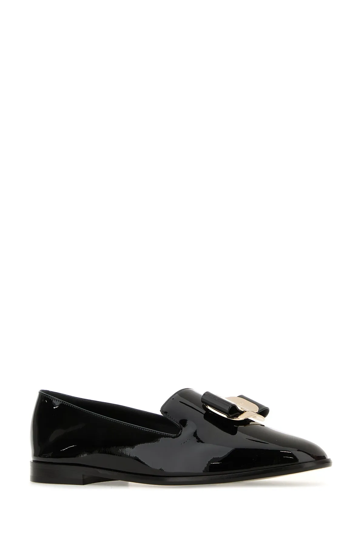 Black leather Zamira loafers