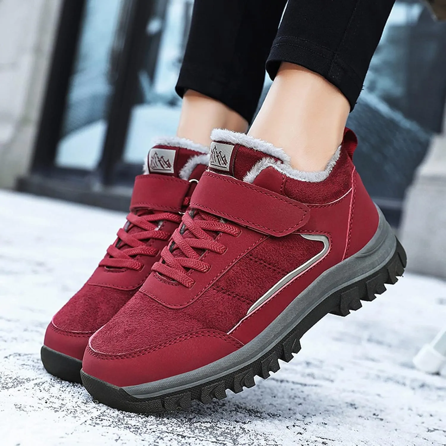 Black Winter Boots for Women Short Non Slip Winter Boots for Women Waterproof Snow Boots Winter Waterproof Slip Resistant Waterproof Work Boots for Women Winter Dress Boot for Women 2023
