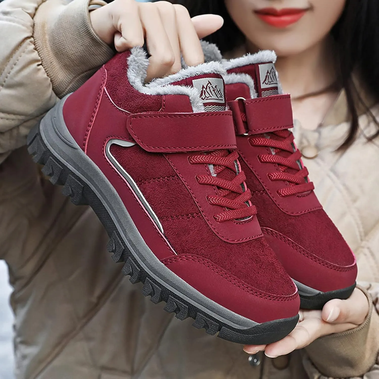 Black Winter Boots for Women Short Non Slip Winter Boots for Women Waterproof Snow Boots Winter Waterproof Slip Resistant Waterproof Work Boots for Women Winter Dress Boot for Women 2023