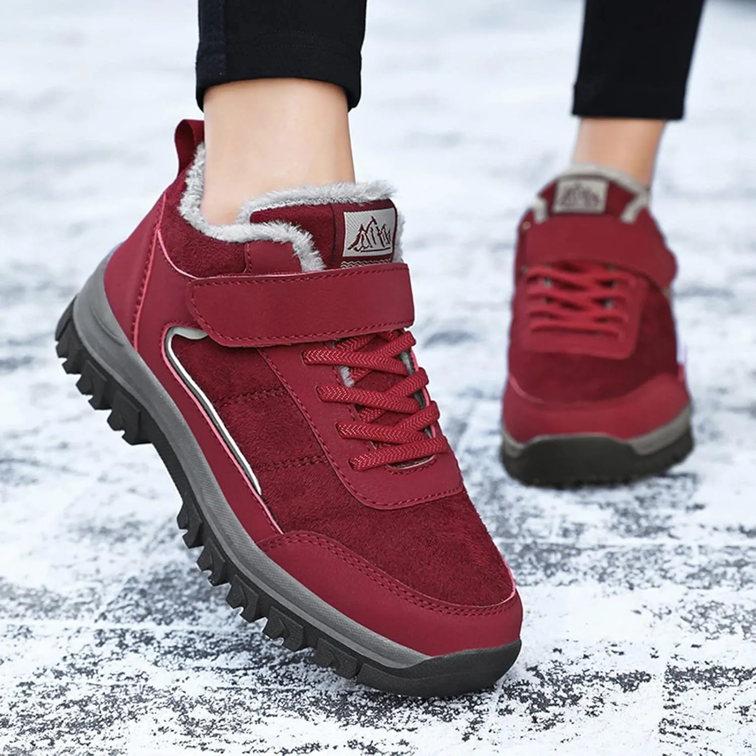Black Winter Boots for Women Short Non Slip Winter Boots for Women Waterproof Snow Boots Winter Waterproof Slip Resistant Waterproof Work Boots for Women Winter Dress Boot for Women 2023