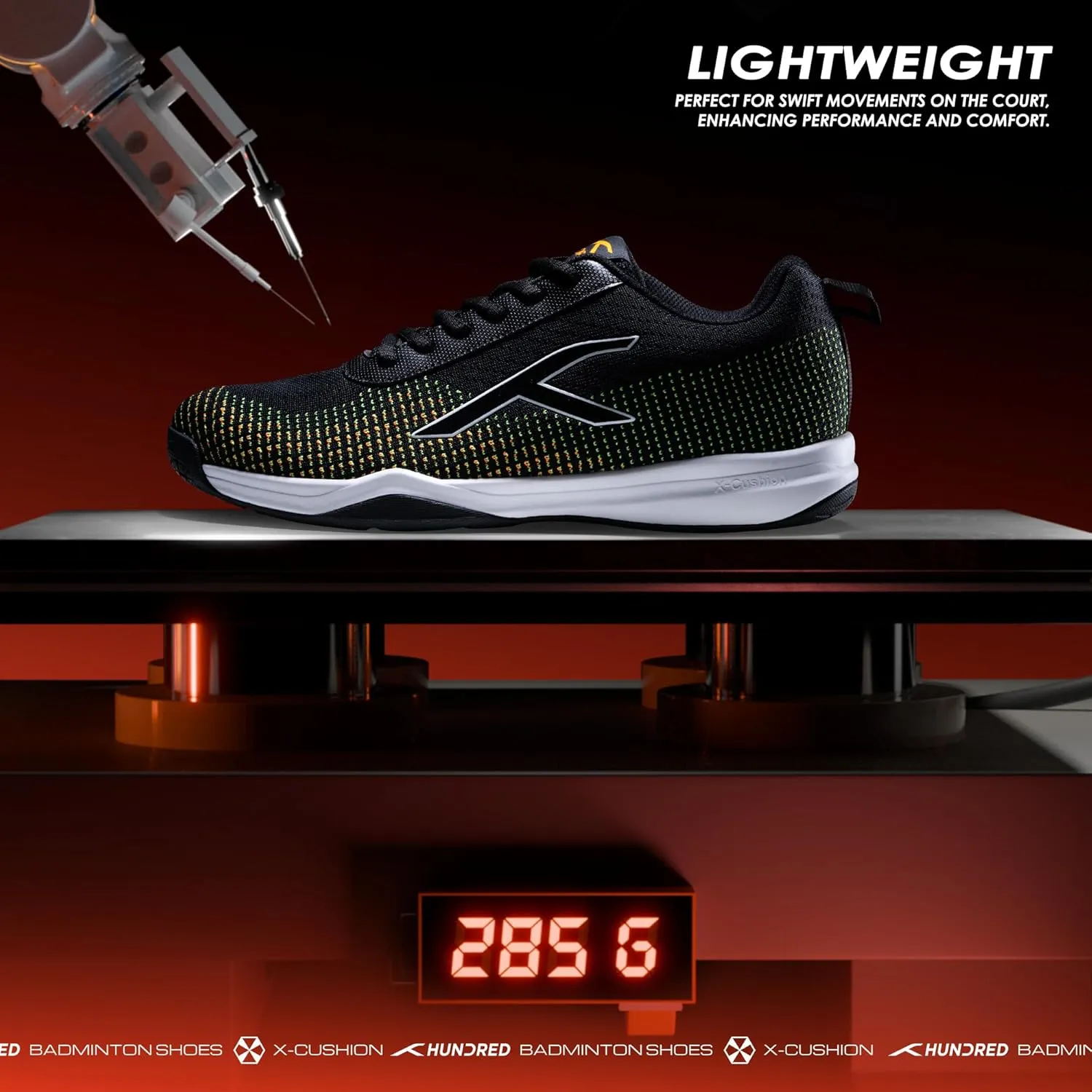 Blade Lite Non Marking Badminton Shoes | Unisex | Material: Knitted Upper & Rubber Sole | Perfect for Squash, Table Tennis, Volleyball, Basketball