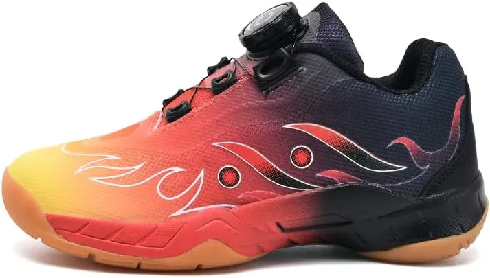 Carbon Board Children's Badminton Shoes for Boys and Girls, Rotating Straps, Professional Training, Genuine Anti Slip Student Sports Shoes