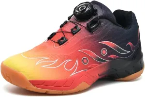 Carbon Board Children's Badminton Shoes for Boys and Girls, Rotating Straps, Professional Training, Genuine Anti Slip Student Sports Shoes