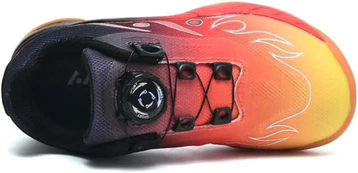 Carbon Board Children's Badminton Shoes for Boys and Girls, Rotating Straps, Professional Training, Genuine Anti Slip Student Sports Shoes