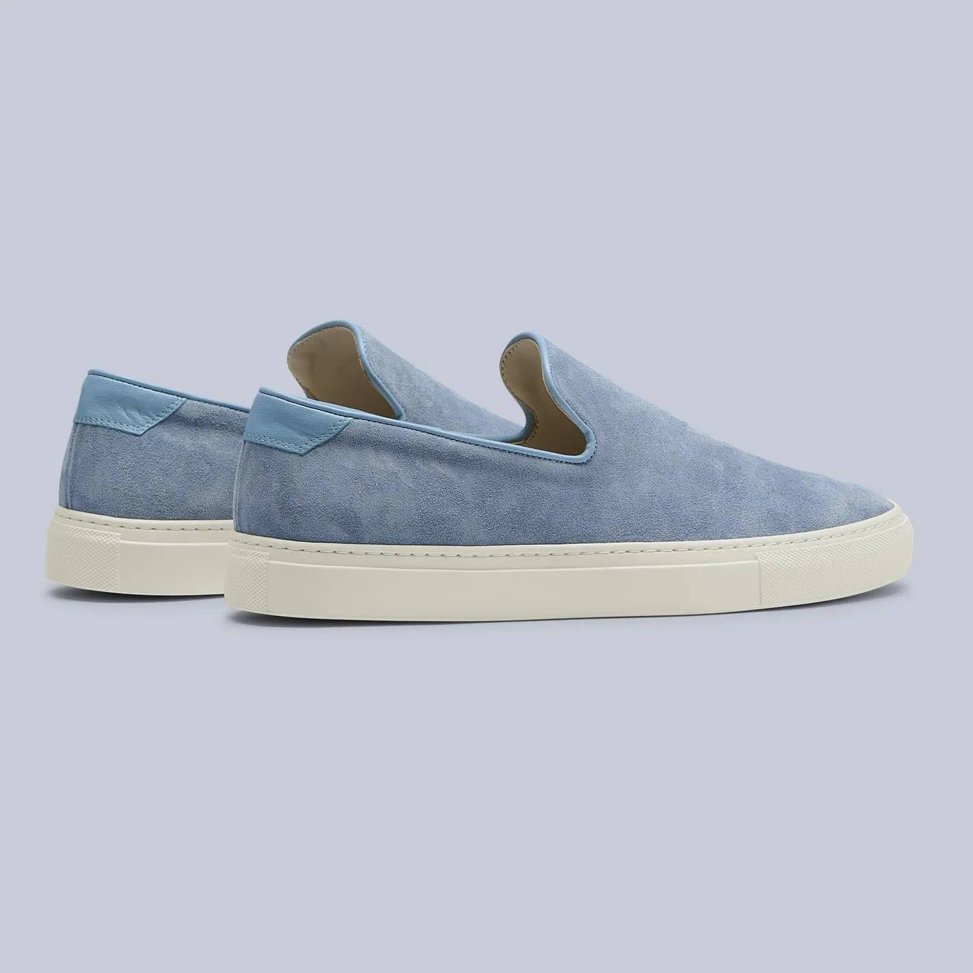 Carolina Blue Suede Jetty Slip-on Sneakers
