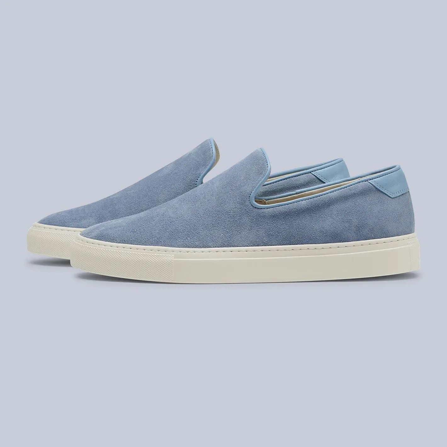 Carolina Blue Suede Jetty Slip-on Sneakers