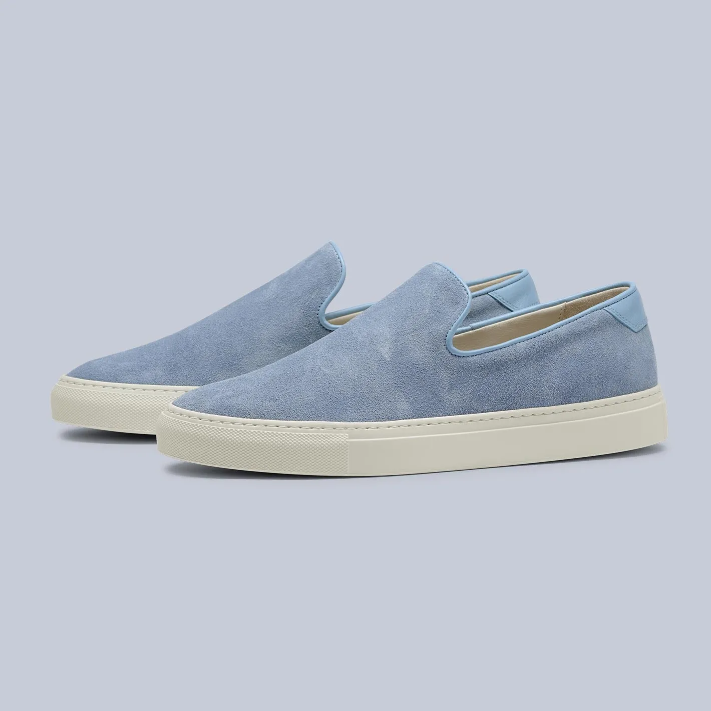 Carolina Blue Suede Jetty Slip-on Sneakers
