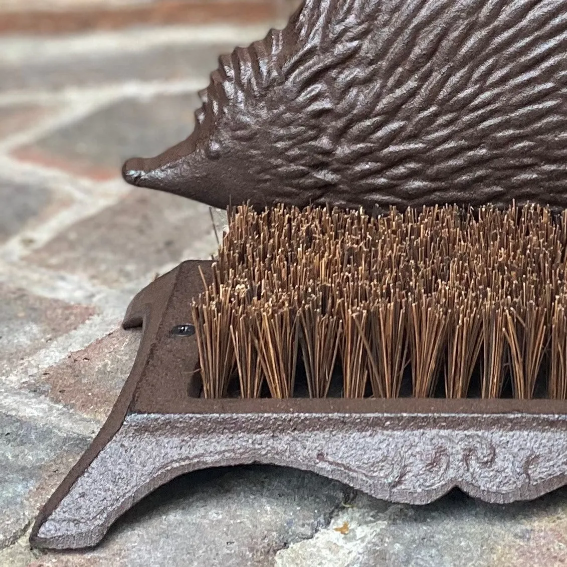 Cast Iron Hedgehog Boot Brush Shoe Scraper & Beetle Boot Jack
