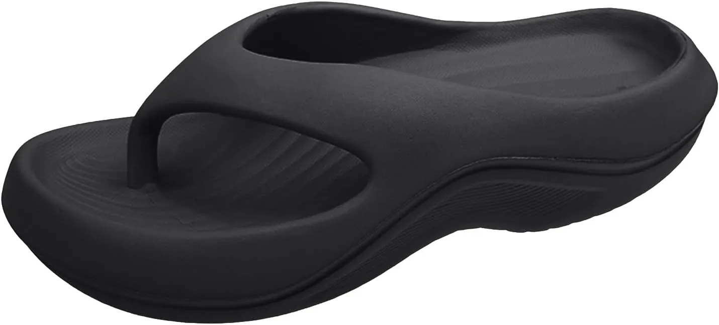 Casual Walking Wedges Flip Flops For Women With Arch Support Yoga Mat Comfortable Summer Beach Walking Thong Cushion