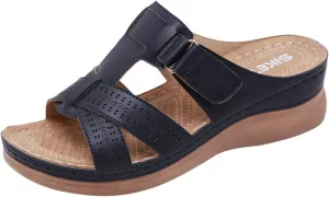 Cathalem Flat Sandals for Women Wedge Comfortable Orthopedic Wedge Sandalias Women Slip on Platform Sandals