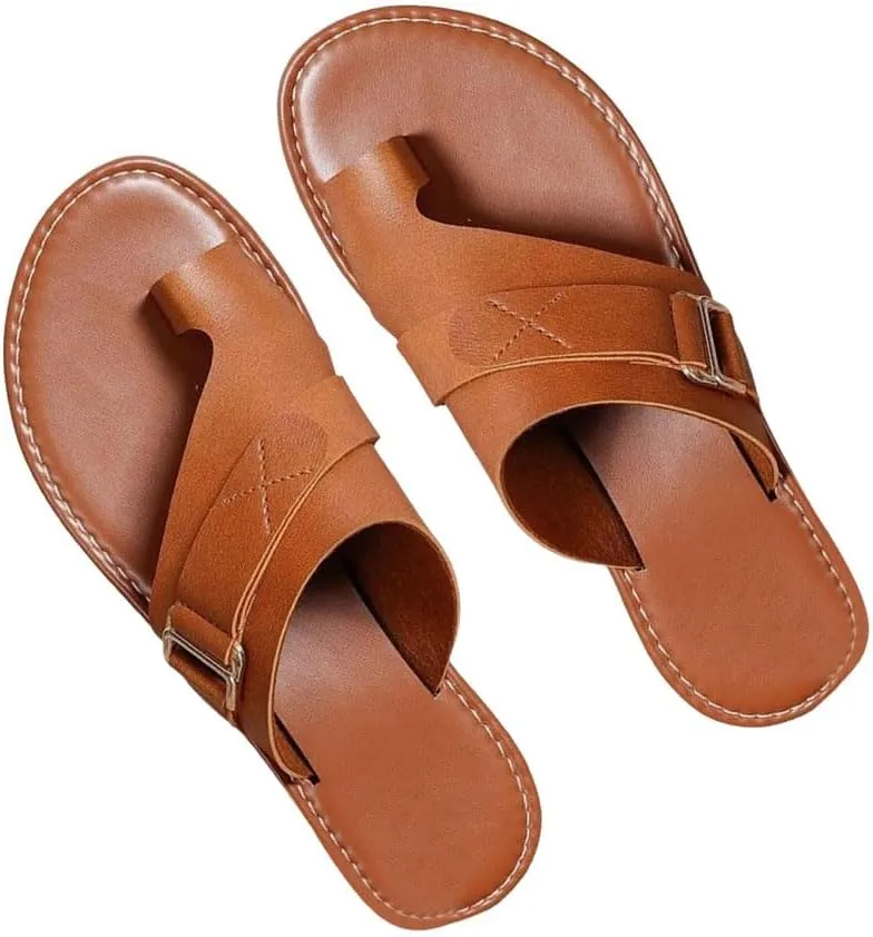 Cathalem Gladiator Sandals for Women Comfortable Orthopedic Sandals Womens Dressy Summer Flip Flops Casual Walking Wedges