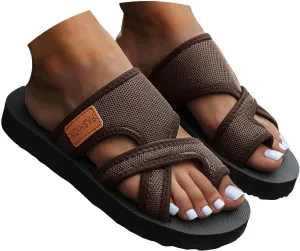 Cathalem Orthopedic Slides for Women Arch Support 2024women's Hollow Mesh Slide Sandals, Hollow Mesh Slide Sandals