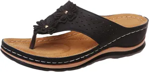 Cathalem Platform Flip Flops for Women Wedge Sandals Comfortable Walking Sandals Cushion Footbed Platform Sandals