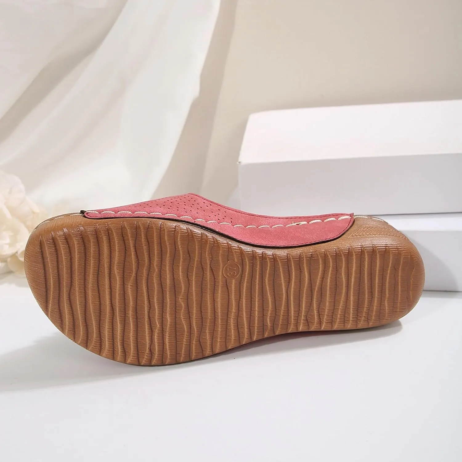 Chic Flowers Orthopedic Sandals for Women,Flowers Orthopedic Sandals for Women Arch Support,Fish Mouth Open Toe Leather Floral Slippers,Casual Dressy Wedge Platform Sandal Breathable Summer 2025