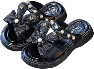 Cloud Pillow Comfy Slippers Girls Thick Sole Cute Bow Bedroom Slides Lightweight Sandals Indoor Outdoor Shoes