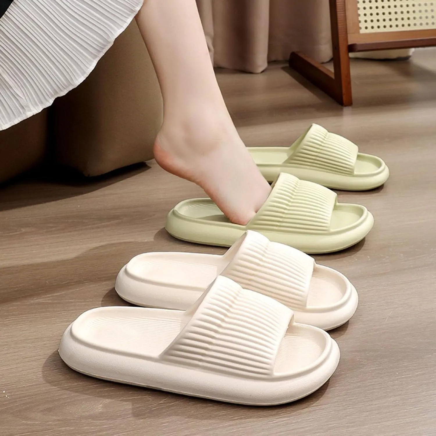 Cloud Slides Shower Shoes for Living Room Pool Beach Spa Public Showers Pillow Slippers for Women and Men